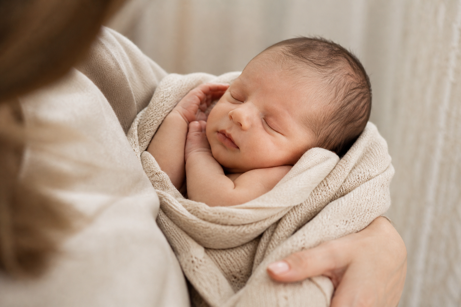 Newborn photography at home with portable studio setup