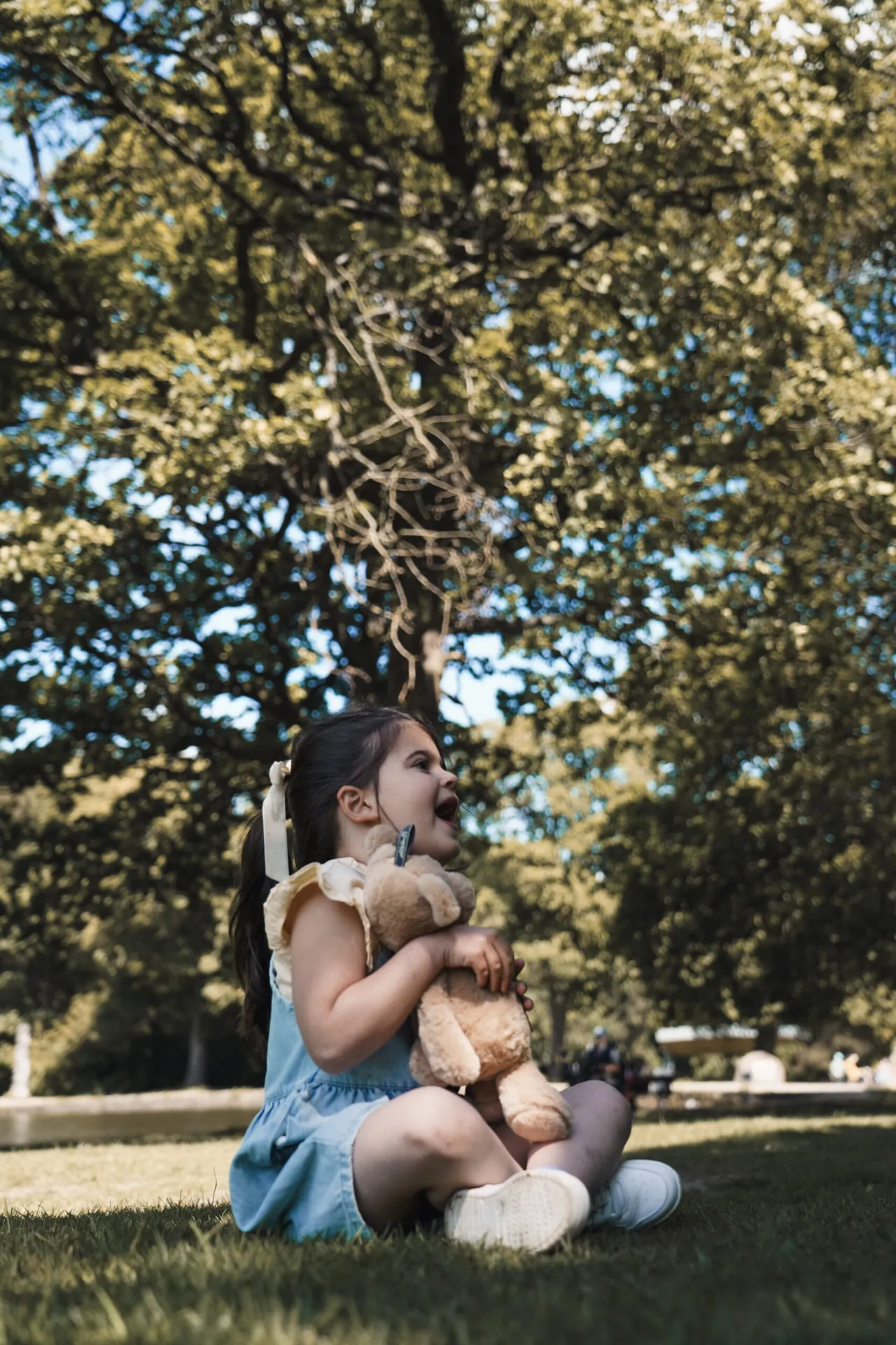 Warm natural family portrait